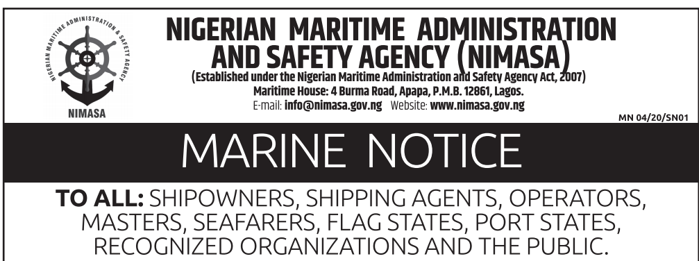 Extension of Validity of Statutory and Trading Certificates for Nigerian Vessels