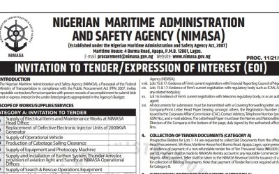 INVITATION TO TENDER/EXPRESSION OF INTEREST (EOI)