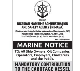 Mandatory Contribution to the Cabotage Vessel Financing Fund