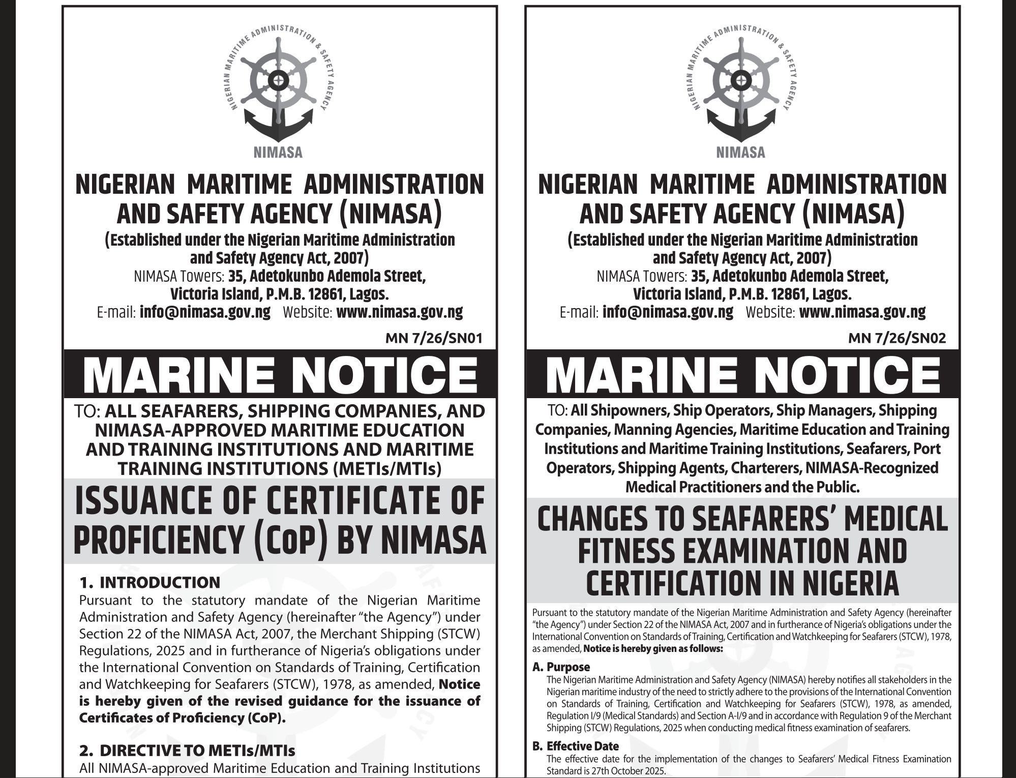 Marine Notices (4 in 1 Doc)